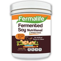 Fermalife USDA 발효 콩 영양 음료 - 믹스 158.8g 5.6온스 20회분 프리 비건 식물 기반 장 박테리아 영양소