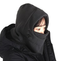 겨울 후드워머 넥워머 방한모자 기모 고급형 보온 목토시 오토바이 스키 스포츠 바라클라바 방한용품, 블랙