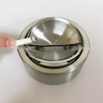 패션 모래 라운드 라운드 Windproof 스테인레스 스틸 재떨이 호텔 인터넷 카페 뚜껑 재떨이와 회전, 샌딩, sanding, 1개