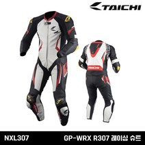 RS타이치 레이싱 슈트 R307 NXL307 GP-WRX 블랙 화이트 레드, 2XL
