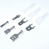 50 대/몫 암 스페이드 커넥터 2.8 / 4.8/6.3mm 절연 슬리브 압착 단자 22-16AWG 와이어, 02 4.8mm