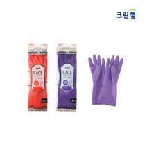 크린랲 레이스 고무장갑 바이올렛 (소), 1개
