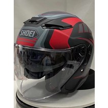 클래식 헬멧 오픈페이스 J-CRUISE II AGLERO TC-2 제트 오토바이, M, 빨간색