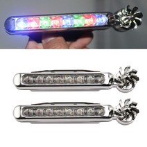 수입차 부품 2Pcs 바람 에너지 필요 없음 외부 전원 공급 장치 자동차 낮 실행 조명 8 LED DRL 일광 헤드 라이트 램프, [01] Colorful