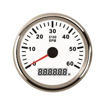 85mm 타코미터 Hourmeter 방수 트럭 자동차 차량용 보트 디젤 엔진 Tacho 미터 센서 게이지 REV 카운터 빨, 07 6K WS