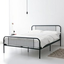 마켓비 GALDA 철제 침대 퀸사이즈 Q 150x200, 매트블랙 5269.9904