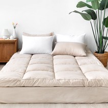 모에마일 침대토퍼 거실 푹신한 매트리스 접이식 토퍼 바닥 이불, 베이지