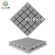 방음재 부스 홈 스튜디오 어쿠스틱 트리트먼트 고밀도 천장 흡수 패널 벽 자체 접착 폼 6 12 24 개, 22.PMFK5x5Grey - High Density