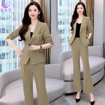 셀럽당 여성용 정장 세트 패션 자켓 팬츠 투피스
