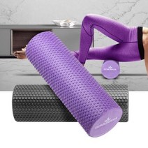 [AHA]롤러 마사지 45cm EVA폼롤러 필라테스 요가 운동 돌기100417ea, 퍼플
