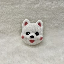 다다룸 발그레 포메리안 강아지석고방향제 애견 차량용 자석용 선물 퇴사 기업 돌 답례품 반려견, 차량용 롱클립, 클린코튼