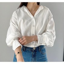 오픈카라실키퍼프블라우스 여성러블리페미닌쉬폰루즈핏박스핏고급셔츠정장출근오피스룩봄간절기신상추천여자데일리룩핏이예쁜사이즈편하고넉넉한착용감이편한매일입고싶은호텔룩모임룩