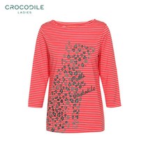 크로커다일레이디_ 레오파드 프린팅 티셔츠 CL9FTS203