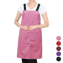 방수 앞치마 꽃집 요양보호사 미술 카페 커스텀 KP59, KP59 보라