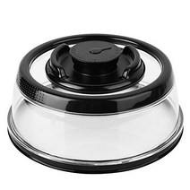 Universal Vacuum Airtight Food Sealer Vacuum Fresh Cover Tight Food Container Plate Platter Lid Blac, 1, As Picture Shown