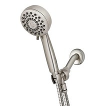 Waterpik 고압 핸드 헬드 샤워 헤드 호스 포함 PowerPulse 마사지 7가지 모드 크롬 XPB-763ME 워터픽, Brushed Nickel