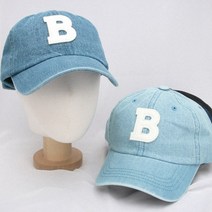 팸드님 데님 B 자수 볼캡 캐주얼 스트릿 야구 캡모자 4Colors