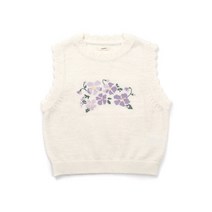 (롯데백화점)(IV)룰라비-플라워니트조끼(72A12-220-01), 아이보리