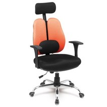 J134 듀얼요추메쉬(스틸) 의자 6colors, 블랙