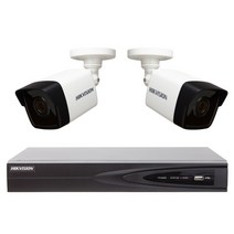 하이크비전 CCTV 2채널 세트 IP카메라2대 + 1테라 장착한 NVR 1대 + 기본10m UTP케이블 2개로 구성, 실내돔형2대, 20m X 2개