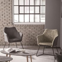 깊이깊은 라운지체어 패브릭 카페의자 대기실의자 여자방 홈카페 홈바 고객의자 집인테리어 1인용 1인가구, 그레이