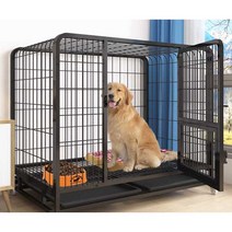 대형 견사 철장 케이지 개집 철망 하우스 개장 울타리, 95x65x85 (바퀴+팔레트+설치도구)