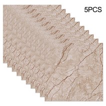 현관타일 현관데코타일 주방 거실벽 석재타일 300x300mm 벽 스티커 3D 5 PCS 거품 패널 홈 장식 자체 접착, 12 12