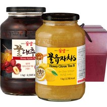 꽃샘 액상차 선물세트 C 유자차 1kg+대추차 1kg