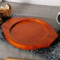 바로 깊은원형 돌판 나무받침 대