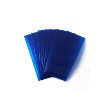 20/50/100pcs 18650 Lipo 배터리 랩 PVC 열 수축 튜브 Precut 너비 29.5mm x 72mm 절연 필름 보호 케이스 팩 슬리브, 400pcs, clear Blue