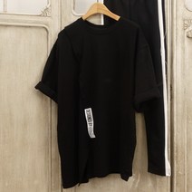 크로스 언발 오버핏 반팔 티셔츠 롱티