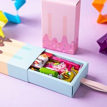 단체 판촉 행사 홍보 과자 간식 상자 개별 포장 박스, 1개, 산타17