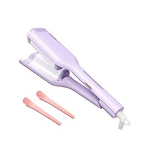 NOVUSPRO 업그레이드된 32MM 에그 롤 헤어 웨이브 아이언 퍼플 0 6cm(1/1/4인치) 컬링 봉 프로페셔널 2 배럴 아이언 헤어 컬러 크림퍼 비치 웨이버 링 도구 및 가