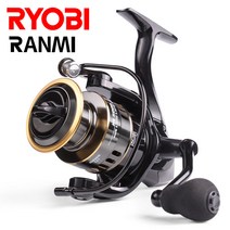 RYOBI RANMI HE 스피닝 릴 소금물 또는 민물 낚시 릴 초경량 금속 프레임 부드럽고 질긴 500-7000 낚시 릴, EVA Grip, 1000