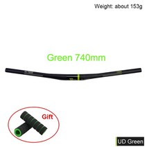 카본자전거핸들바 일체형 로드 핸들바 Dodici 9도 탄소 산악 31.8mm 690mm 720mm 740mm 760mm ud 매트 플랫 mtb, 녹색 740mm