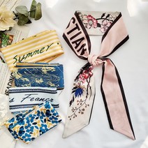 디어쇼룸 모닝피렌체 5종세트 실크스카프 쁘띠 방도 롱타이 헤어리본 가을스카프 목스카프