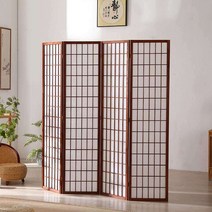 한국식 원목 한옥 파티션 병풍 가림막 제사 인테리어, 180X44 5개 로그 컬러 센드 베이스