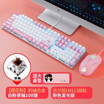815 기계 키보드 비싼키보드 오버워치키보드 피씨방키보드 서든키보드 기계식키보드 키보드브랜드 유선키보드 피시방키보드 배그키보드 사무용키보드추천, 벚꽃가루키보드티샤프트핑크마우스