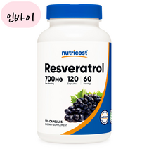뉴트리코스트 고함량 레스베라트롤 1 400mg 120캡슐 60일분, 1개, 120개
