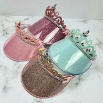 국내 핸드메이드 공주 왕관 선캡 겨울왕국 보석 주얼리 고양이 티아라 아동 유아 여름 썬캡 모자