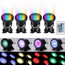 4 피스 RGB 36 LED 수중 스포트 라이트 방수 IP68 어항 꾸미기 수족관 장식품 조명 AC100-240V, AU Plug