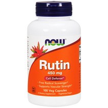 NOW Foods Rutin (Sophora japonica) 450 mg 100 Veg Capsules, 1개, 100개입