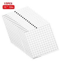 15 개 교체 커팅 매트 투명 PP 소재 접착 12 인치 측정 실루엣 카메오 플로터 기계, 12x12in