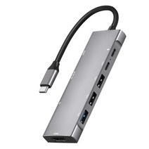 썬더볼트 독 서피스독 4k hdmi 호환 pd sdtf 카드 리더기 3.5mm 헤드폰 잭이 있는 ipad pro type c 어댑터용 9-in-1 usb c 허브, 회색