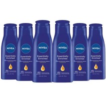 Nivea 니베아 에센셜리 인리치드 바디 로션 건성피부용 - 6개입 74ml. 여행용 세면도구 285624, Almond _2.5 Fl Oz (Pack of 6)