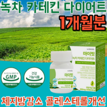 식약처 인증 순한 식물성 녹차 추출물 카테킨 카데킨 다이어트 & 앤 비타민 카테긴 카케킨 체중 복부 지방 유의적 이산화규소 없는 감소 LDL 콜레스테롤 콜레스데롤 감소에 도움, 1