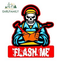 EARLFAMILY-13cm x 12.9cm 용접 용접기용 만화 자동차 스티커 재미있는 데칼 그래피티 비닐 소재 장식, 09 YT-176206-13cm