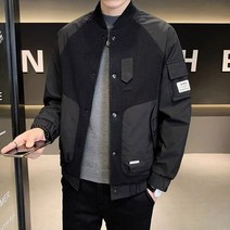 남자 포켓 자켓 라운드넥 니트 가디건