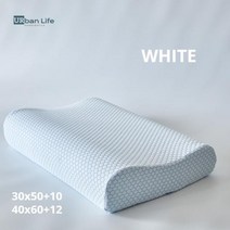 차량허리쿠션 밸런스온방석 기능성방석 베개커버 경추베개 수면 폼 자궁 경부 플러시 베개 인, White+40x60x12