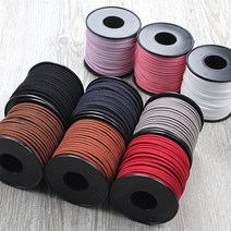 세무끈 샤무드끈 스웨이드끈 가죽끈 리본끈 1m/30m/90m, 1개, 90m-세무끈-28하늘